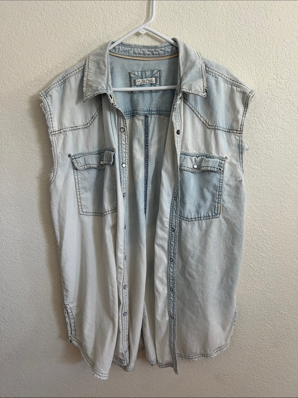 WeThe Free Oversized Snap Button Mini Dress Vest - Picture 6 of 6